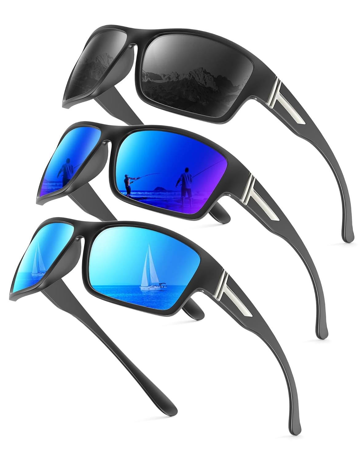 KALIYADI Polarized-Sunglasses Men Sports Sun-Glasses Men Polarized Sunglasses Women UV400 Protection for Fishing Golf