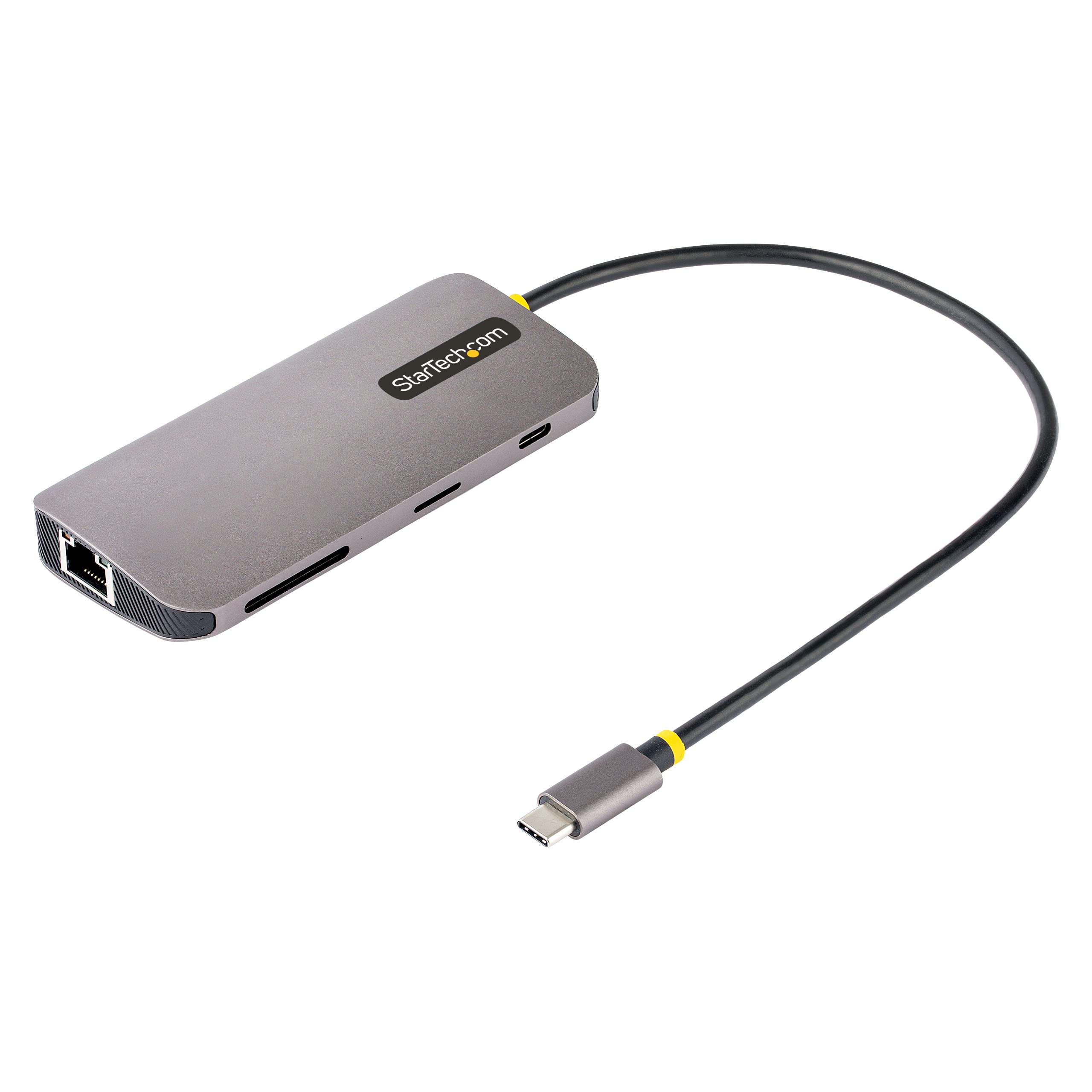 StarTech 8-in-1 USB-C Dock, 4K HDMI, USB 5Gbit/s, GbE, SD, 100W, 30cm | USB-C Multiport Adapter, Mini Dock, 3-Port USB-A Hub, MicroSD, Reiseadapter, Thunderbolt 3, HDR10, DP 1.4