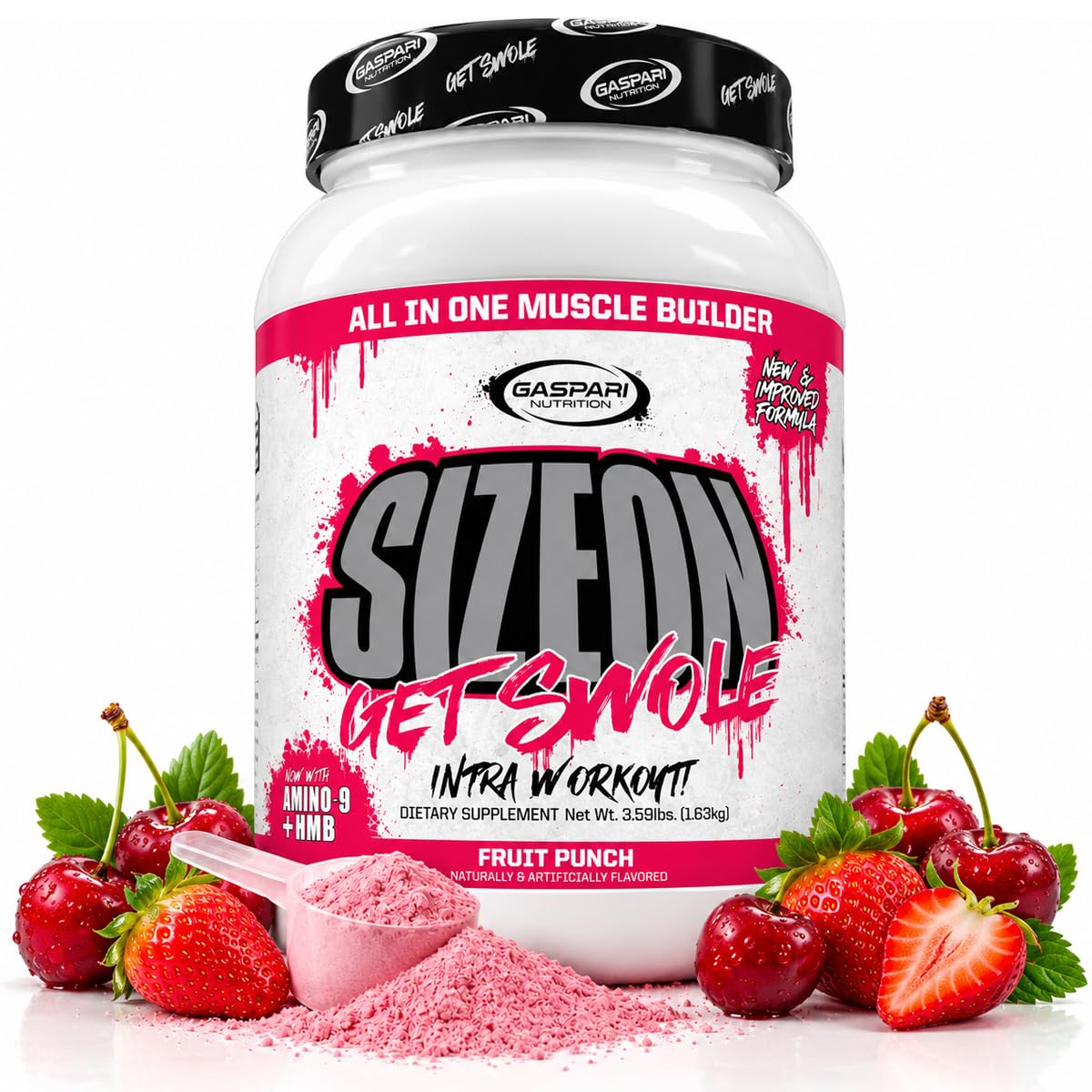 Gaspari Nutrition SizeOn Intra Workout Powder, Carb Supplement, Amino Acid & Creatine Formula, Increased Muscle Volume & Recovery (3.59 Pounds, Rainbow Candy) — Amazon image 15