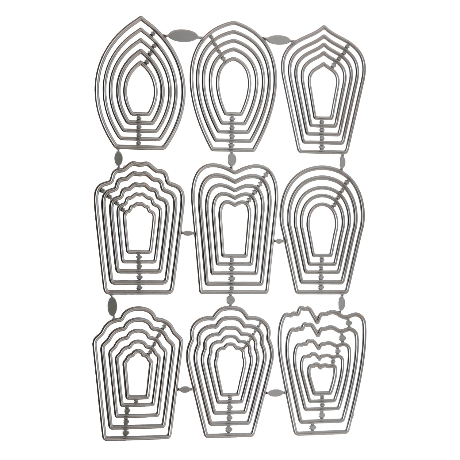 Hopzab 9PCS Flower Cutting Dies, Metal Petal Shapes for Card Making, Scrapbooking, Embossing Tools, Versatile Craft Stencils, 15.2x10.3cm