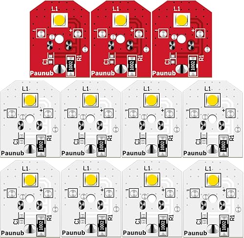 Paquete de 11 luces LED de repuesto para refrigerador WR55X11132 WR55X25754 compatibles con WR55X26486 WR55X30602 EAP12172918 4590213 AP6261806