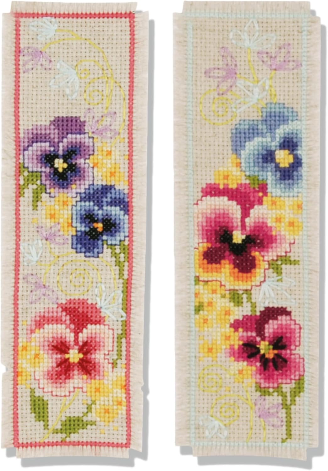 Vervaco Counted Cross Stitch Bookmark Kit for Beginners Floral Embroidery Pattern for Book Lovers2,4" x 8" DIY Crafts for Adults Creative Book Lovers Gift Starter Craft Kit Supplies