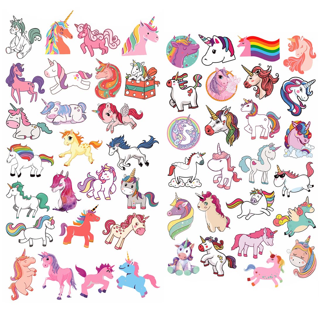 Adesivi Unicorno Kawaii - 100 Pezzi Vinilici, Impermeabili Per Decorazioni - Foto 3