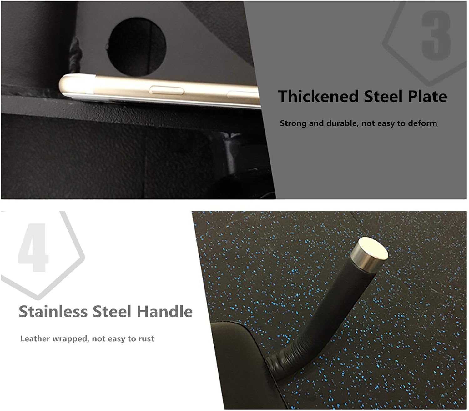 Shoulder Press Landmine Handle Viking Press Attachment for 2 Inch Barbell Bar, 360 Degree Rotating Grip, Landmine Exercise Equipment Bar