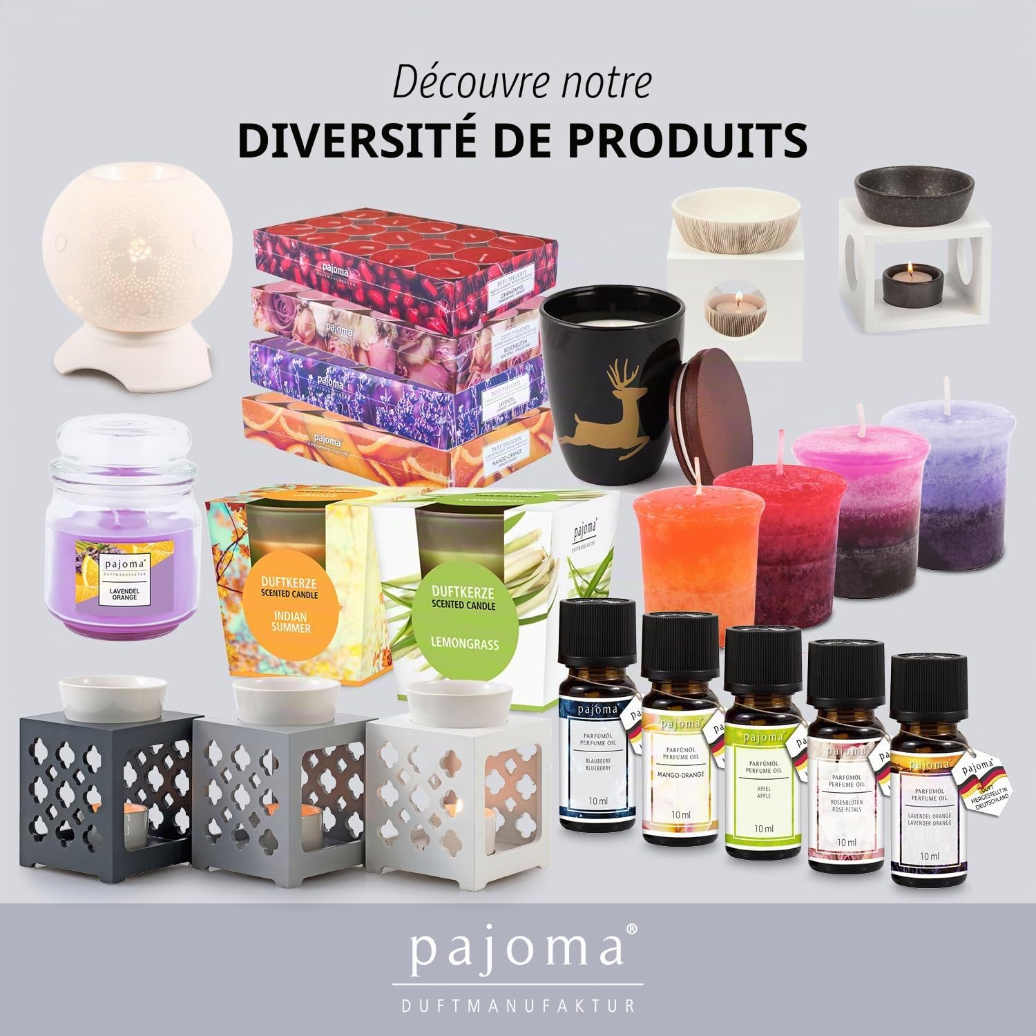 Pajoma Lot de 200 bougies chauffe-plat non parfumées, durée de combustion : 8 heures max. Bougie chauffe-plat Gastro