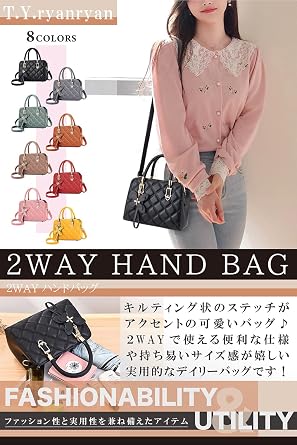 T.Y.ryanryan Women's Shoulder Bag, Small, Crossbody Handbag, Shoulder Bag, Quatrefoil
