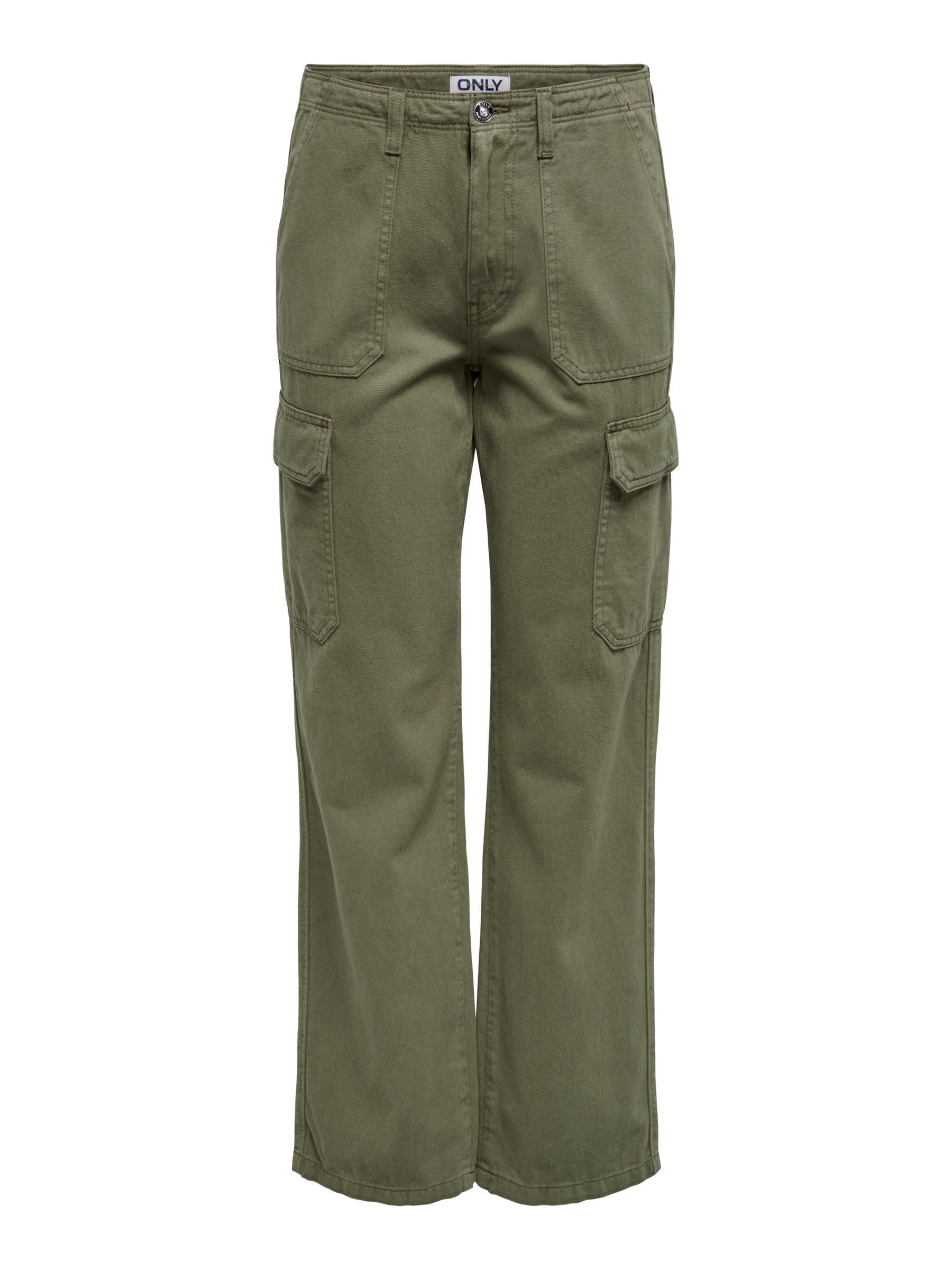 Only Women's Kalamata Onlmalfy Hw Cargo Pant Pnt, S / 32L