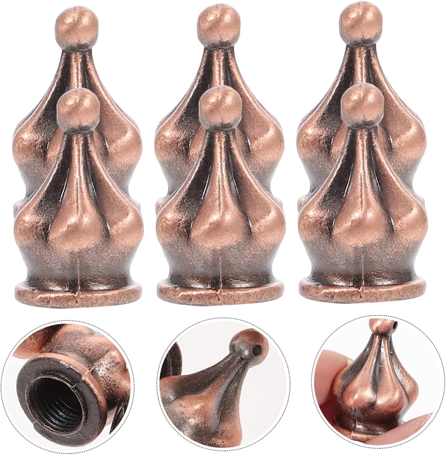 DOITOOL 10pcs Lamp Finials for Desk and Floor Lamps Solid Light Knob Decor Harp Supply Easy-to-Install Replacement for DIY Lighting Accessories