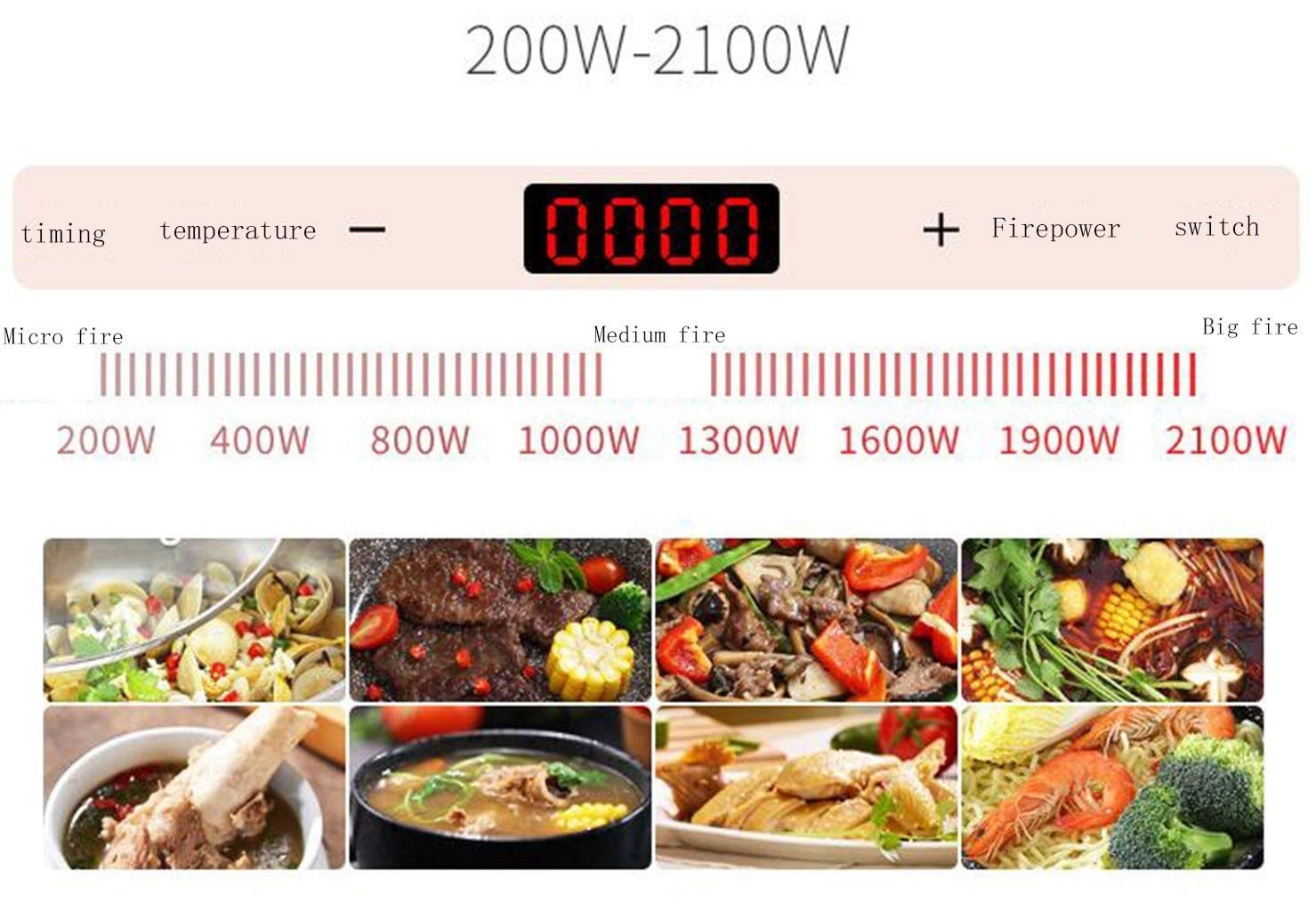 Amazon.co.jp: IH調理台 – 2100WポータブルIH調理器カウンタートップ 