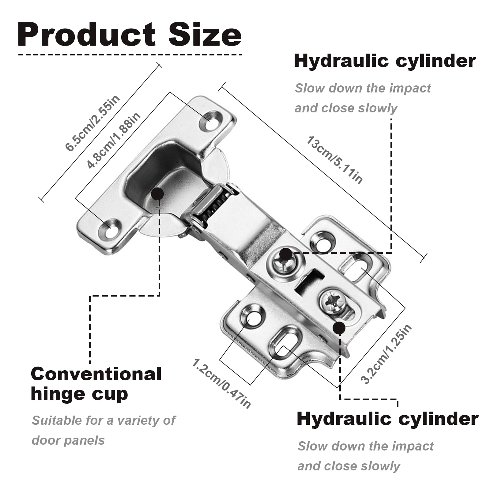 2 Pack Inset Soft Close Cabinet Hinges, Face Frame Kitchen Cabinet - View #13