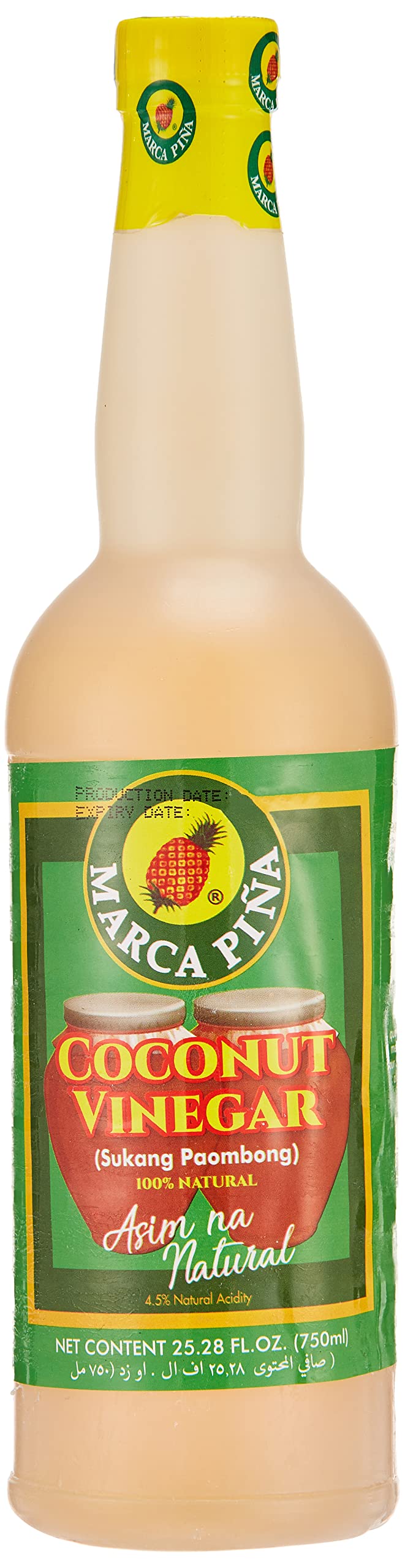 Marca Piña 100% Natural Coconut Vinegar (Sukang Paombong), 750ml