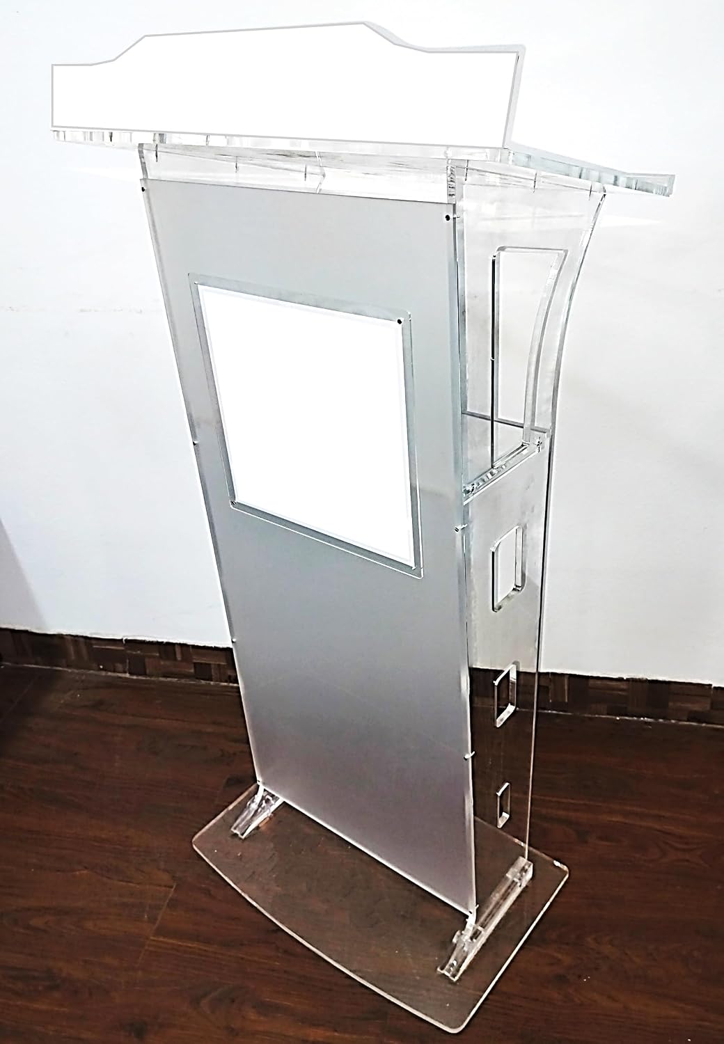 Dime Acrylics� - PREMIUM 'BRAND ELEVATE' PODIUM | MODEL #124 | CUSTOMIZABLE - PODIUM TOPPER PLATE AND LOGO