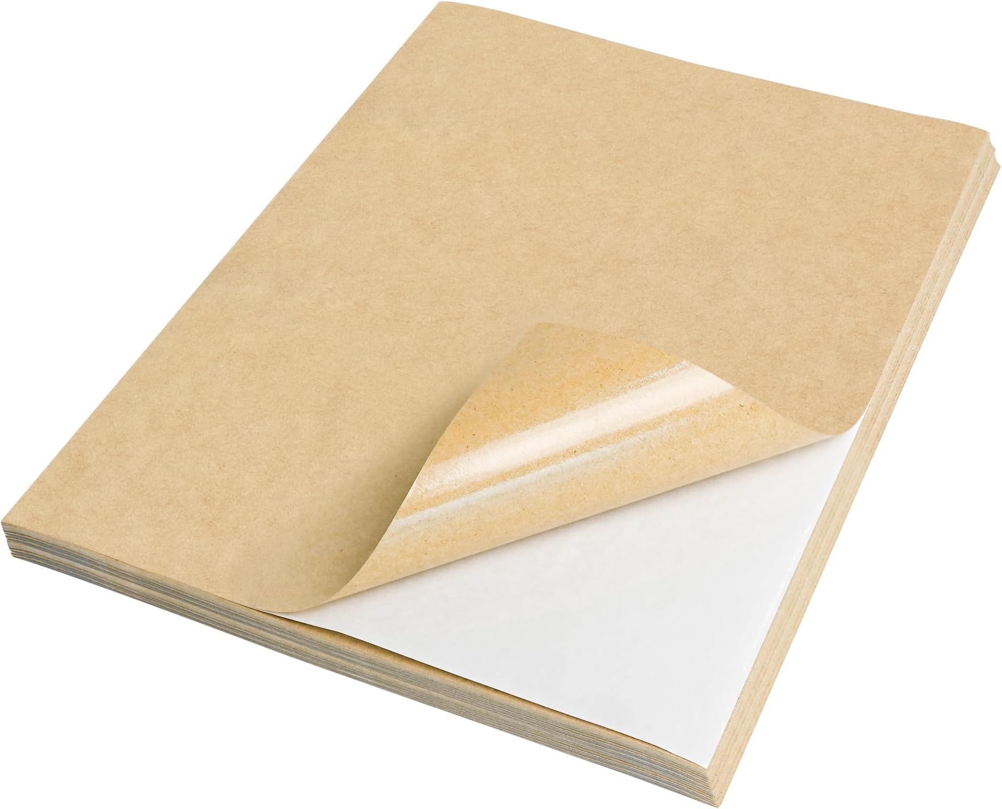 NATURALABEL 100 x 8.5" x 11" Self Adhesive Labels for Laser and Inkjet Printers