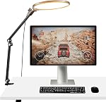NEEWER Basics 18W 7" Desktop Ring Light with Stand for Desk, Video Conference Streaming Recording Makeup Selfie Computer Laptop Zoom Lighting, Full Screen LED Circle Ringlight with Arm & C Clamp, R18