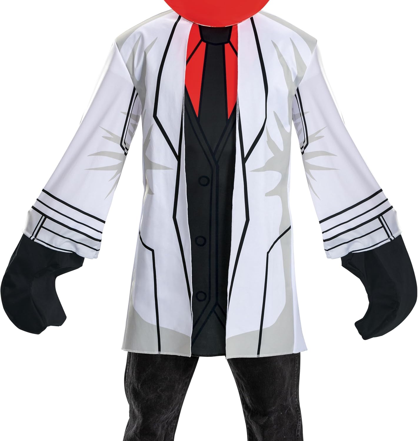 Disguise Red Costume for Adults, Official Rainbow Friends Halloween Costume Outfit with Headpiece, Size L/XL