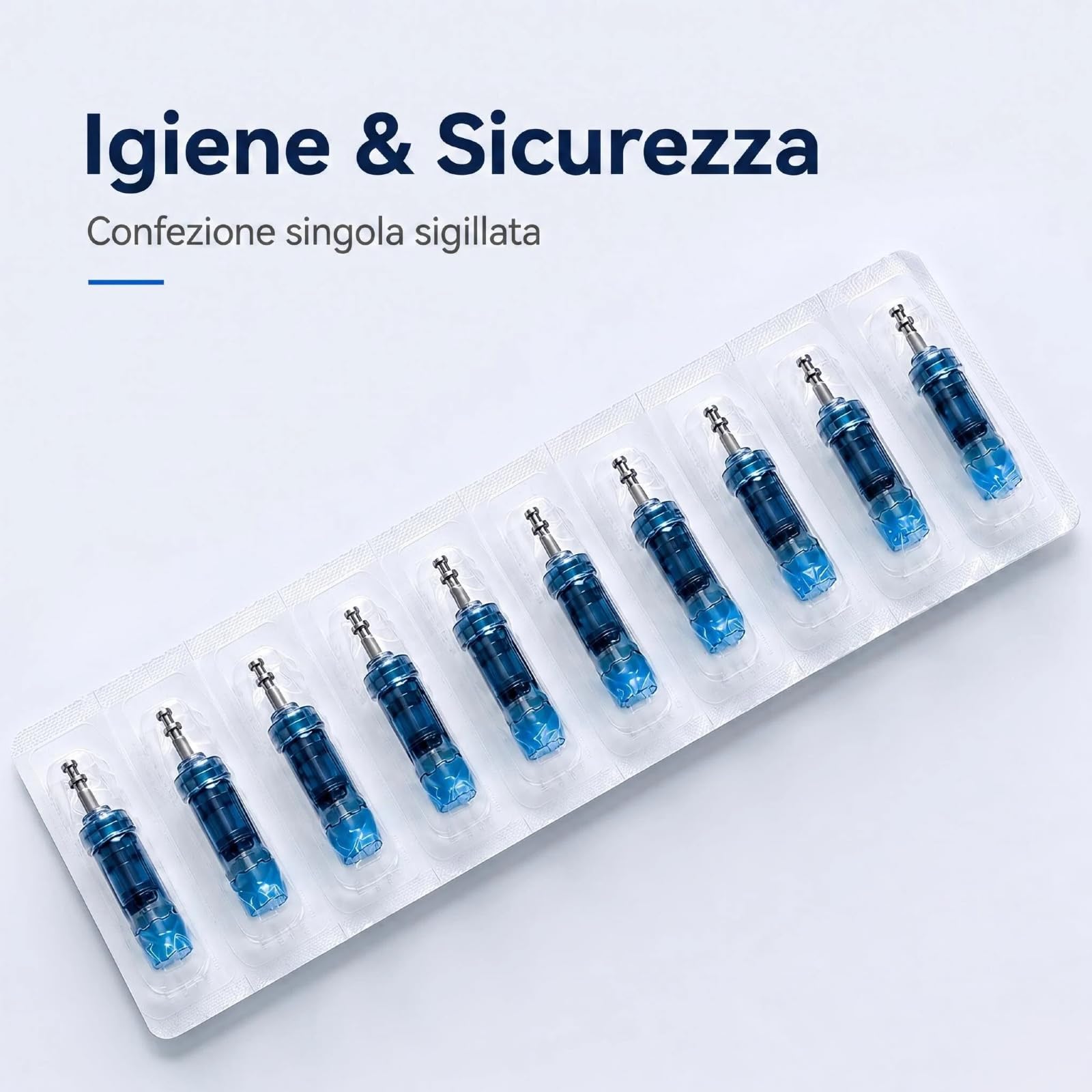 Dr.Pen 10 Cartucce 12 Pin Compatibili con Dr.Pen A8S/M8S/A11/A9, Confezione Singola Sigillata, Accessori di Ricambio