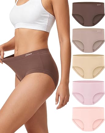 Women Underwear Bamboo Rayon High Waisted Briefs
