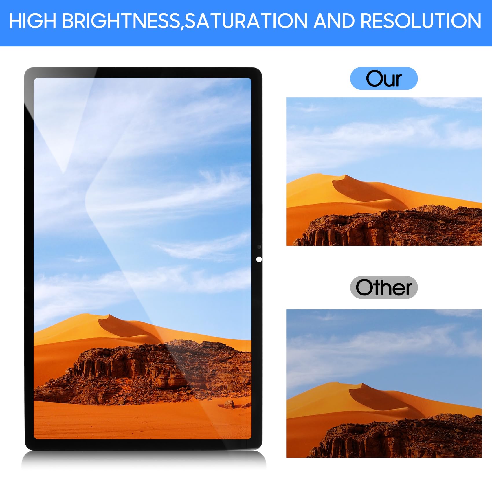 Schermo LCD per Lenovo Tab M10 Plus 3rd Gen TB-128FU TB125FU TB128FU TB128XU TB128XU TB128 TB125 Display LCD Touch Screen Digitizer Assembly Ricambio Kit di Riparazione con Strumenti