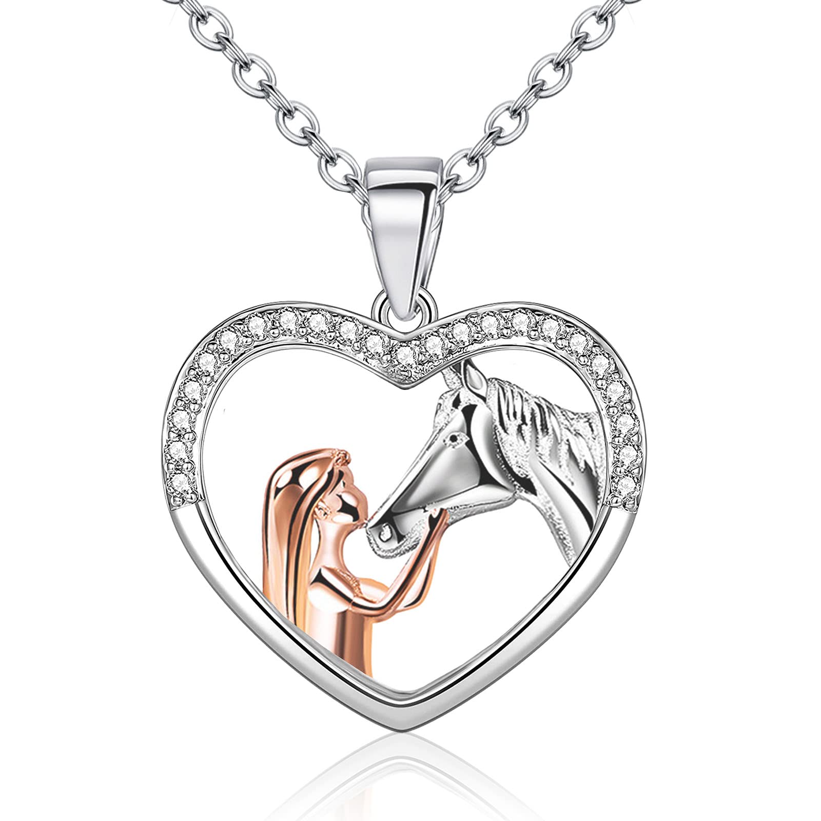 AucuuGirls Necklace, You are Magical Necklace Crystal Heart Necklace Pendant Necklace Birthday Gift for Daughter Granddaughter Niece