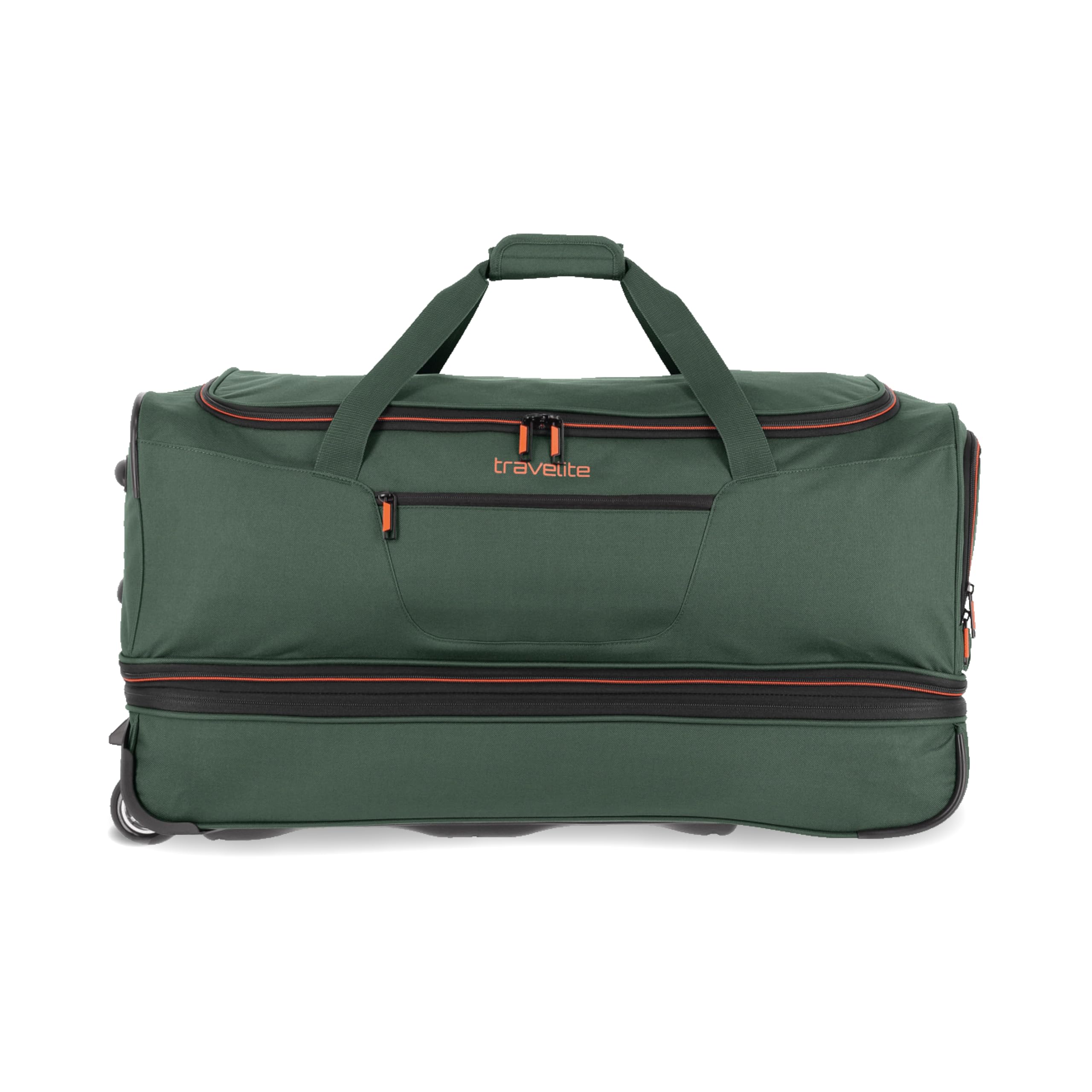 Travelite Trolley Reisetasche mit Rollen groß, erweiterbares Volumen, Basics, Weichgepäck Rolltasche mit Dehnfalte, 70 cm, 98-119 Liter