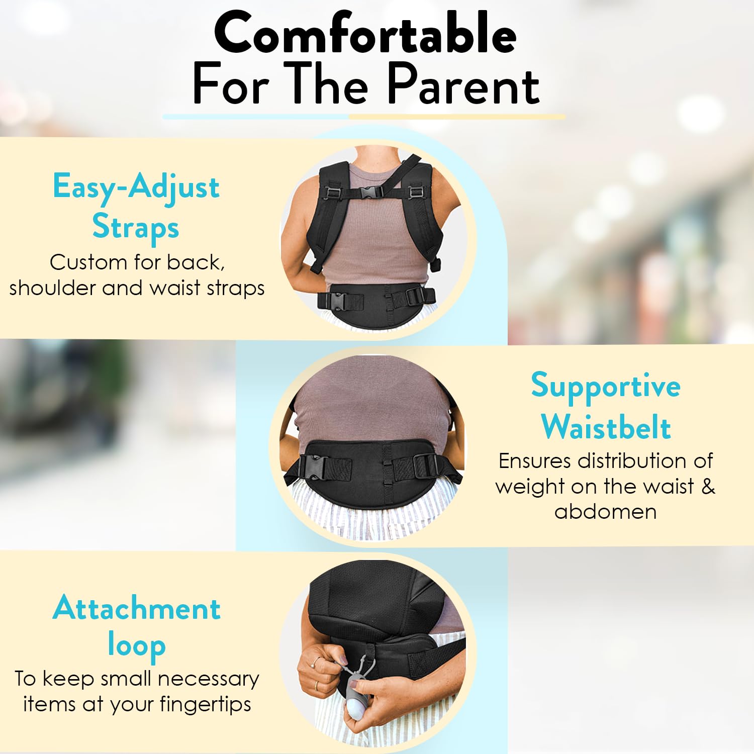 Chicco SnugSupport 4-in-1 Infant Carrier, Front and Back Carry Positions, Infant Backpack, Baby Carrier Newborn to Toddler, for Infants 3.4-15 kgs | Black 4