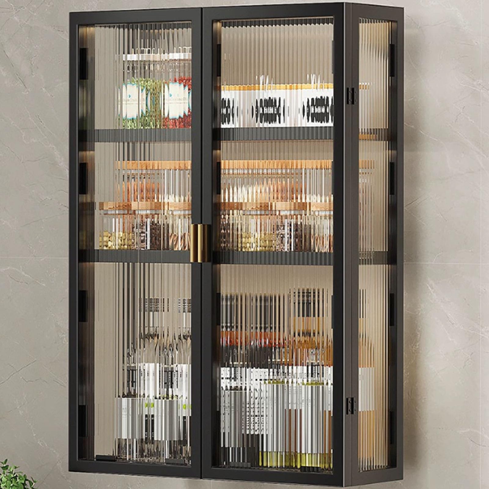 Étagère à épices anti-poussière et sans perforation pour cuisine propre