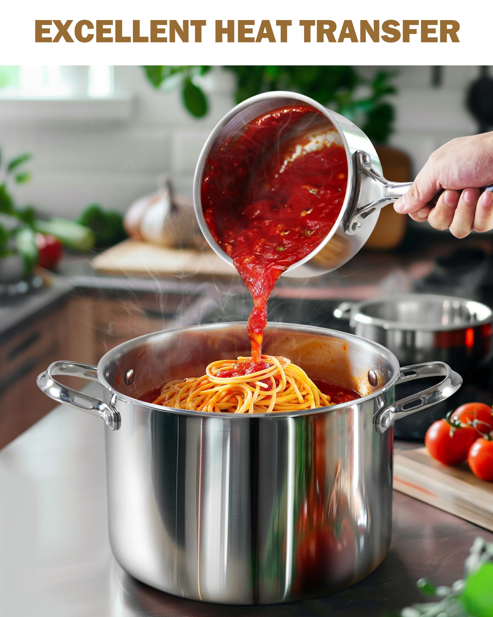 Cooks Standard Stainless Steel Saucepan Set -5 Cooks Standard Stainless Steel Saucepan Set -5