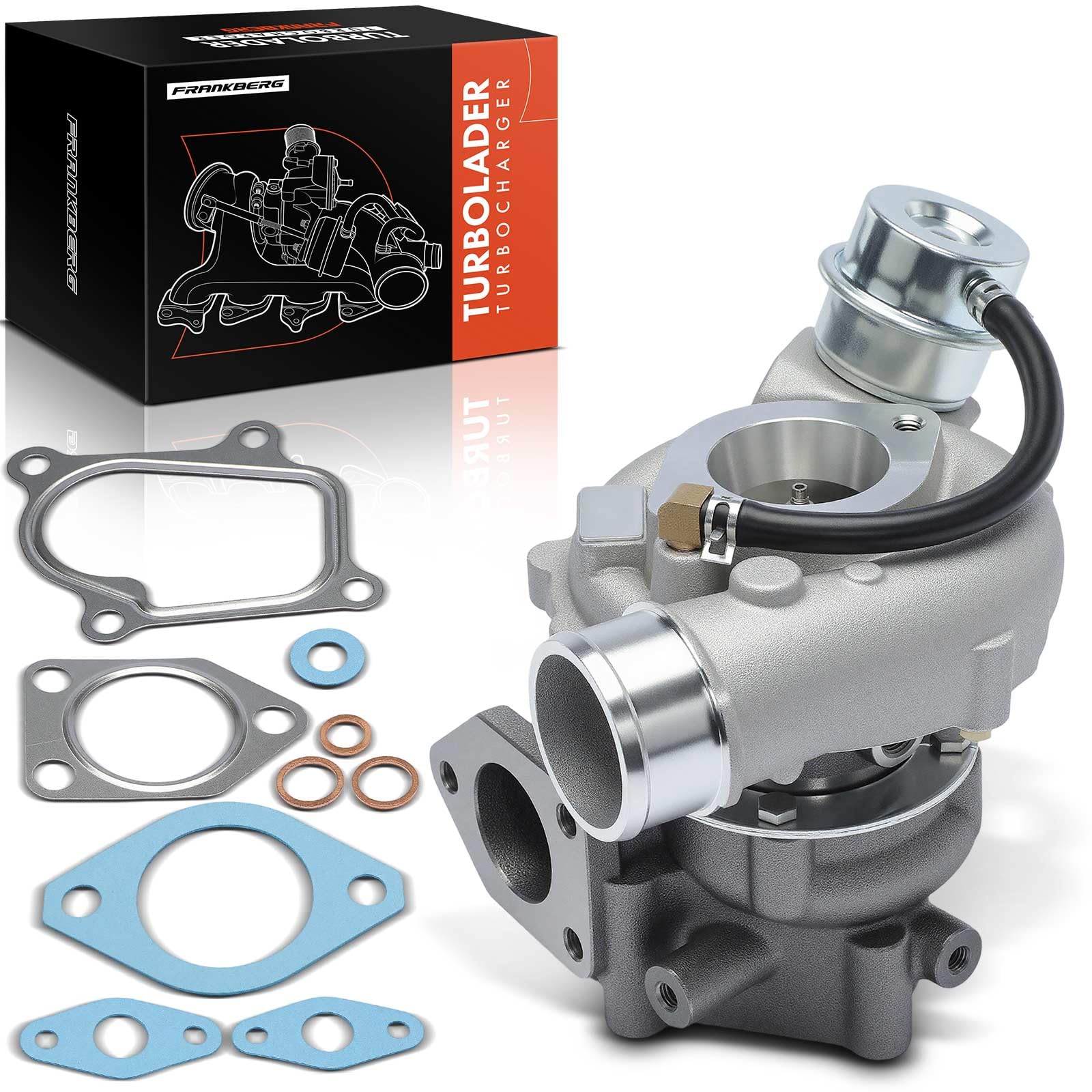 Frankberg Turbocompressore Turbocompressore a gas di scarico GT1752LS | Compatibile con: H-1 Pianale/Telaio, Autobus H-1/Starex A1, H-1 Box A1
