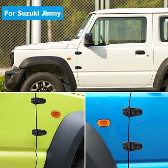 Car Engine Hood Door Hinge Protective Cover Trim Stickers for Suzuki Jimny JB64 JB74 2018-2022 Car Styling Exterior Accessories 2Pcs