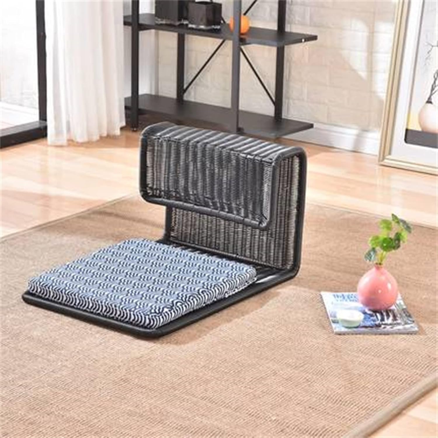 タイ王室御用達　プラニー工房　伝統工芸　竹細工バッグ・ポシェット型(黒茶柄) タイ王室御用達 プラニー工房 伝統工芸 竹細工バッグ ポシェット型(黒