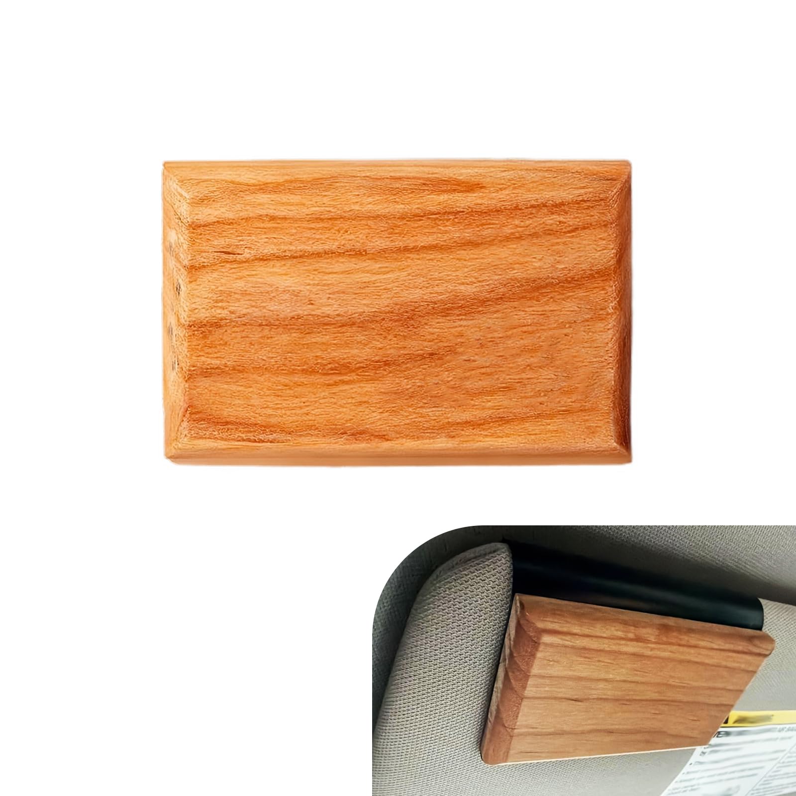 Heyzidu The Original Wood Air Freshener, Universal Car Sun Visor Smell Diffuser, Clip Automotive Diffuser, Universal sun visor Accessories, for Most Vehicles (Teak Citrus Flavor)