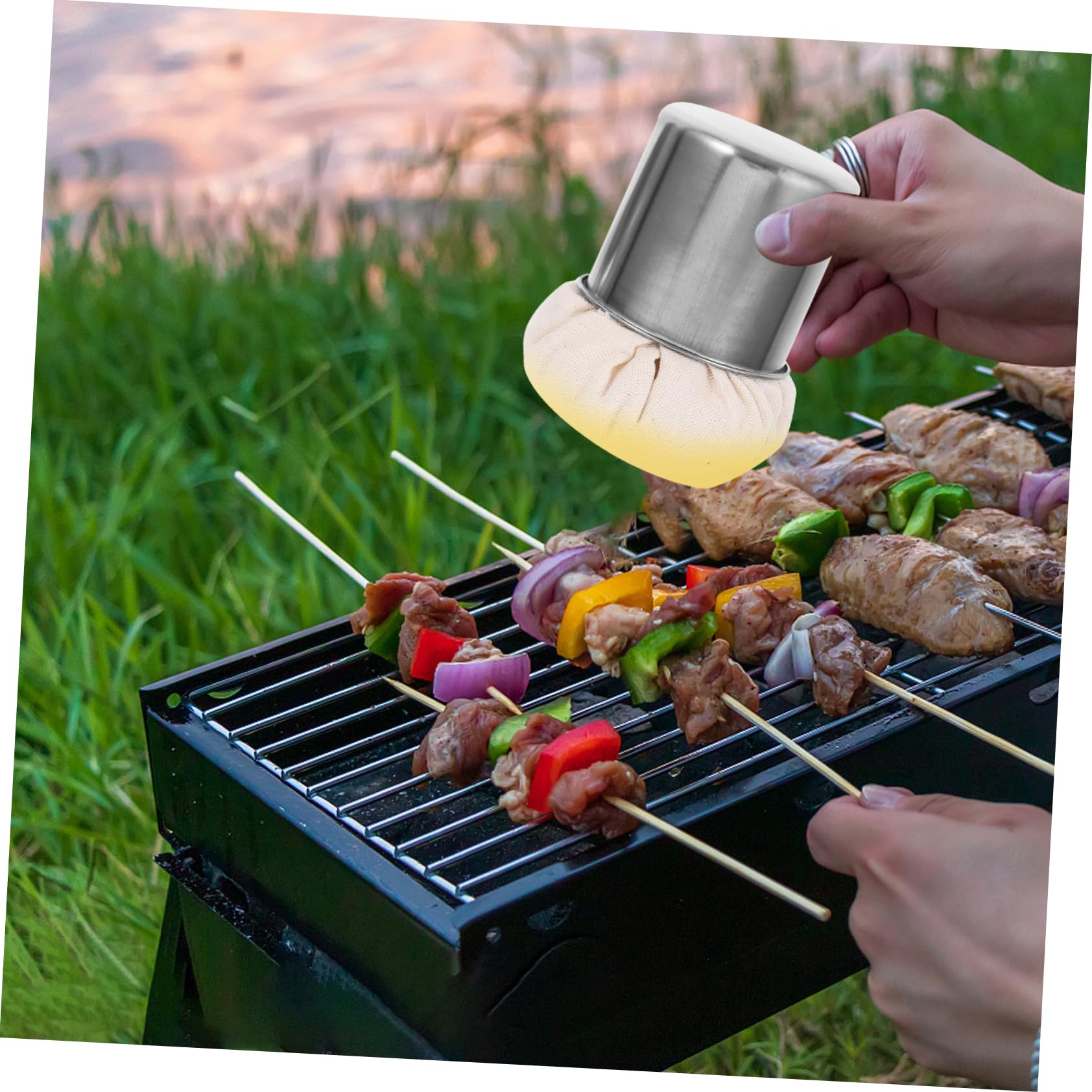 ABOOFAN Tampon Graisseur Crepiere en Acier Inoxydable Essuie-Glace Multifonctionnel pour Cuisine Barbecue