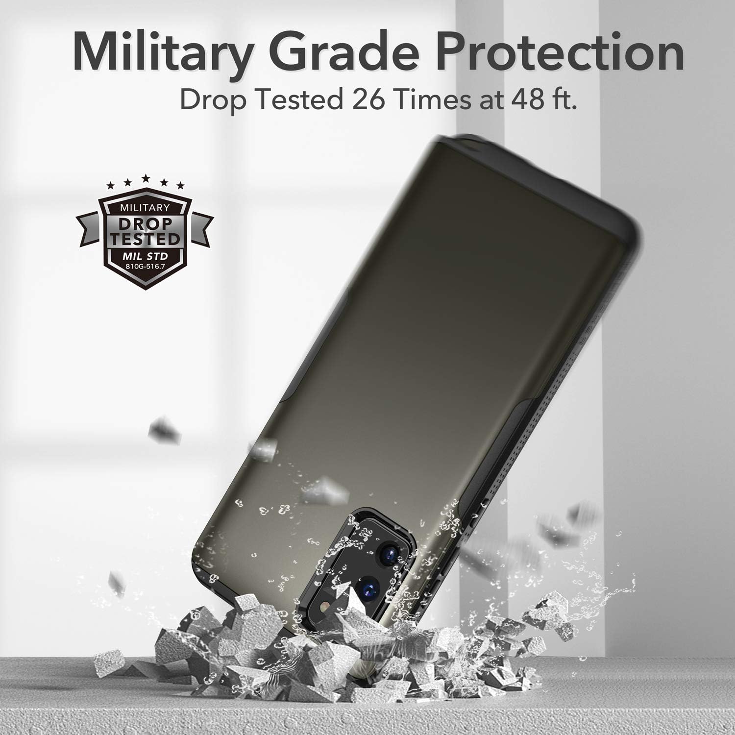 YOUMAKER [2021 Upgraded] for Samsung Galaxy Note 20 Ultra 5G Case with Built-in Screen Protector & Full Body Shockproof Rugged Protective Cover for Galaxy Note 20 Ultra 5G 6.9 inch - Gun
