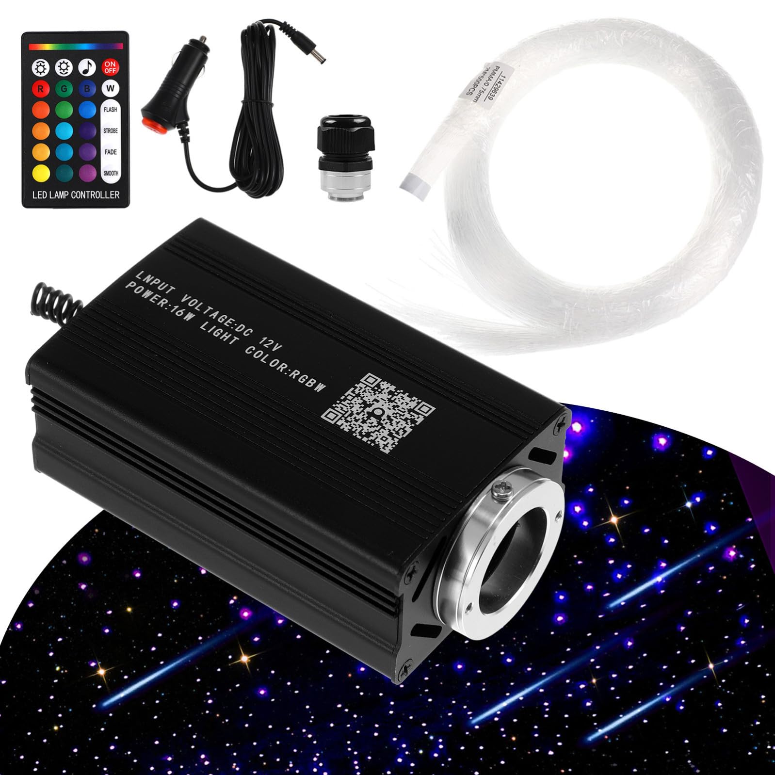 Kit Luci Stellate per Soffitto Auto 500 Pezzi, Illuminazione Interna