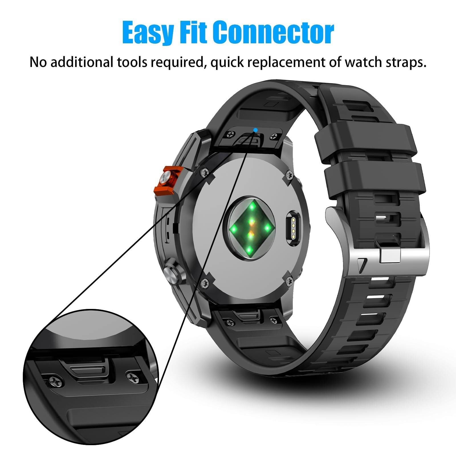 20mm kompatybilny z paskiem do zegarka Garmin Fenix ​​7S 7S Pro 6S 6S Pro 5S 5S Plus, miękkie silikonowe paski do zegarka Approach S70 42mm/instynkt 2S/Descent Mk2s Smartwatch