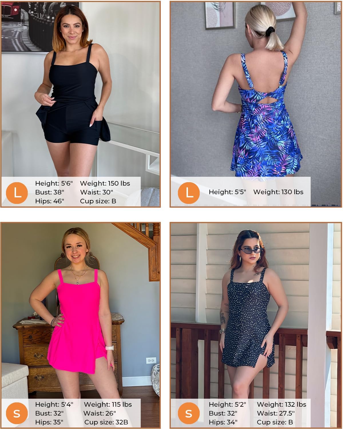 Daci Women's One Piece Swimdress - Tummy Control Swimsuit Full Coverage Modest Skirted Bathing Suit with Pockets 2026 - Image 6