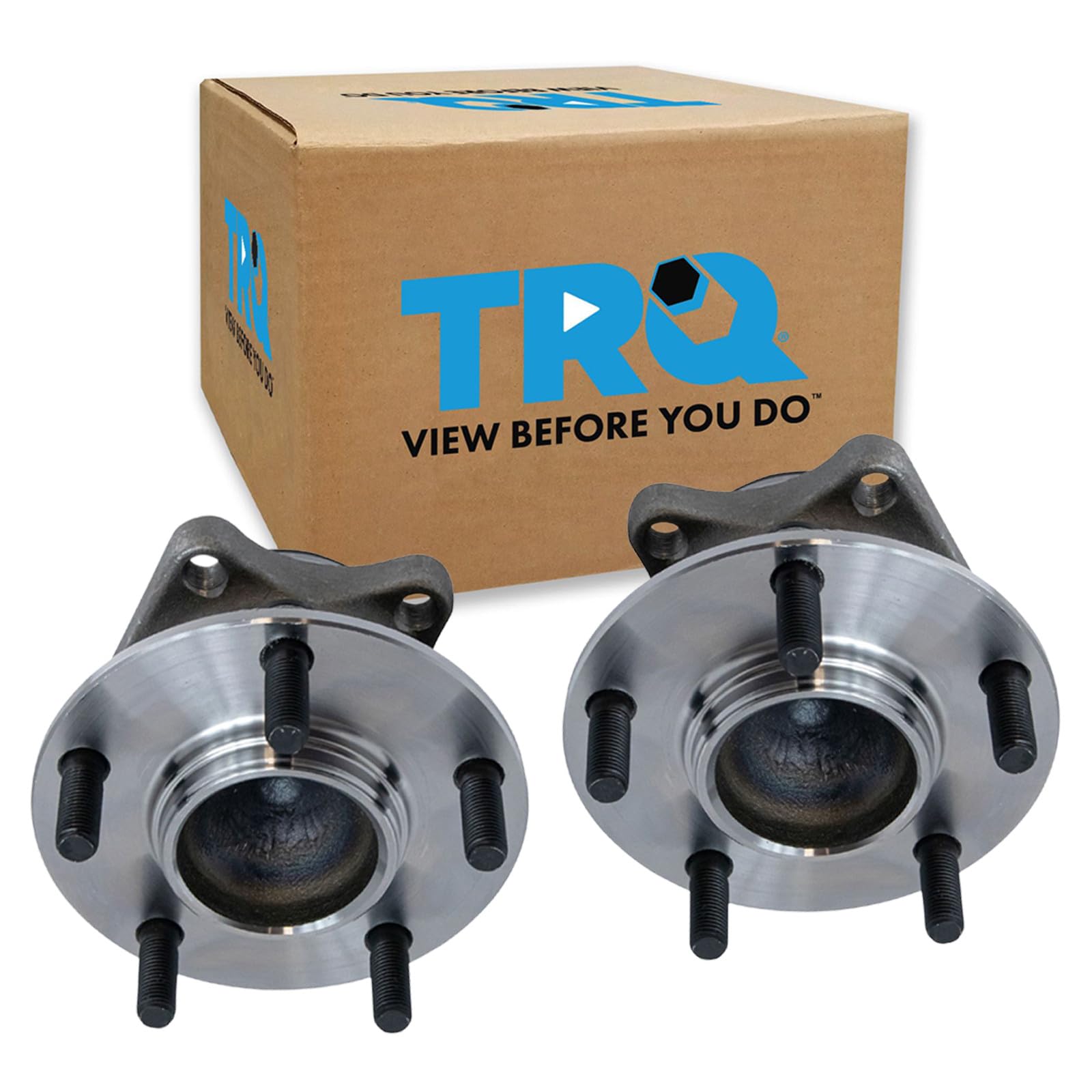 TRQ 2 Piece Rear Passenger Side Driver &amp; Passenger Side Wheel Bearing &amp; Hub