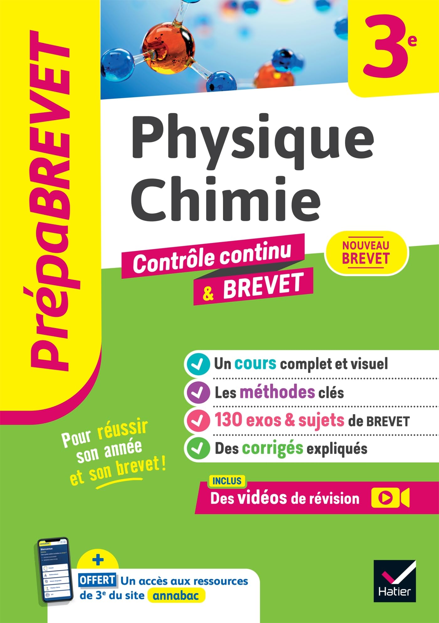 Prépabrevet - Physique-Chimie 3e - Brevet 2026: cours, méthodes & sujets de brevet corrigés