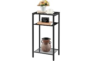 Hoctieon 3 Tier Tall Black Table