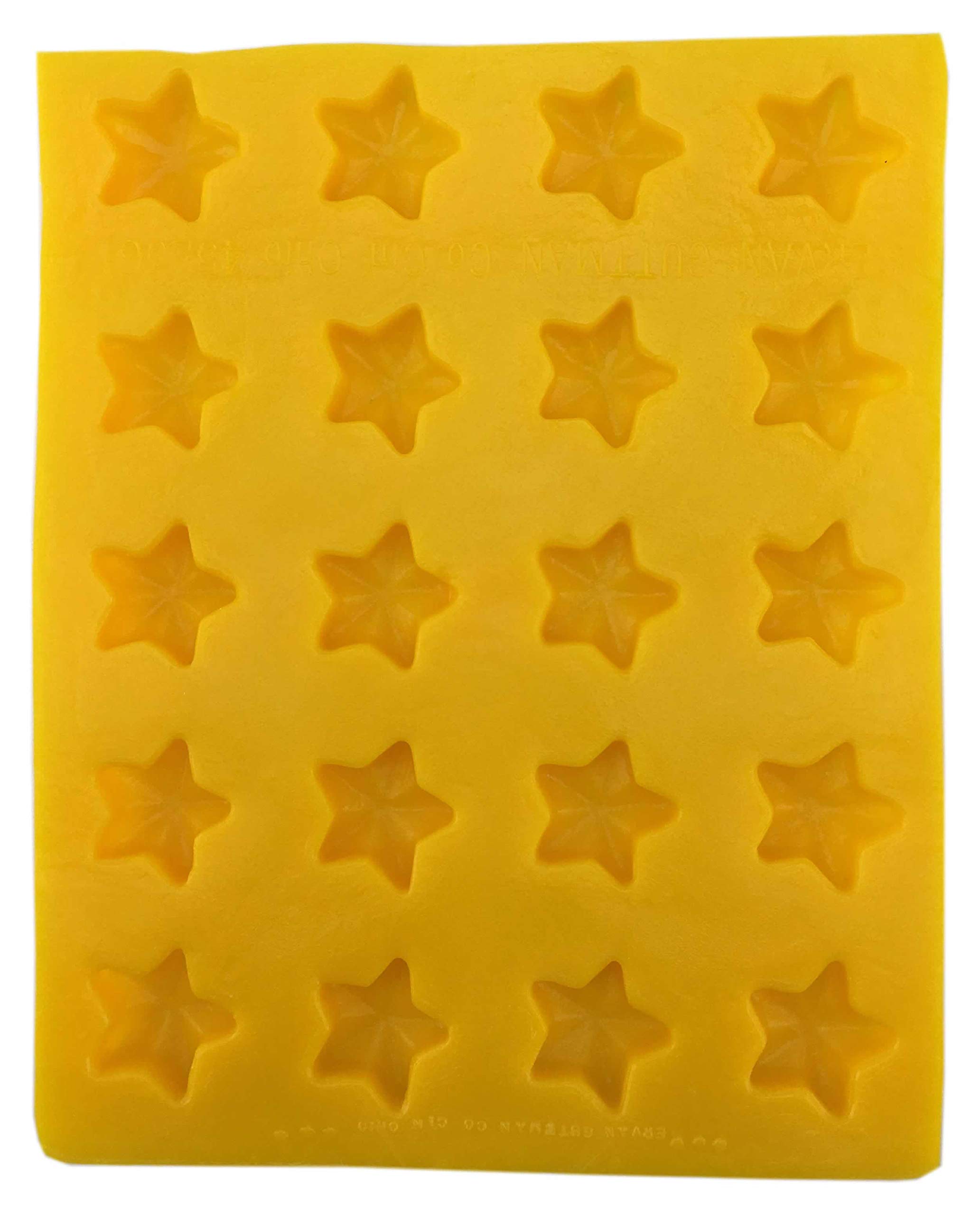 Moldes flexibles, diseño de estrella (20 cavidades) – Moldes de menta de queso crema – Candy Melts – fondant – Caramelos – Moldes de caramelo suaves