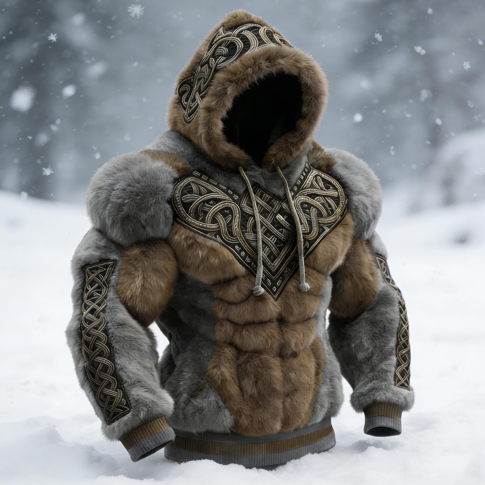 Sweat à capuche Viking pour homme et femme - Imprimé 3D - Mythe nordique - Tatouage - Vikings - Cosplay - Costume de carnaval - Flanelle confortable - Pull d'hiver en polaire douce