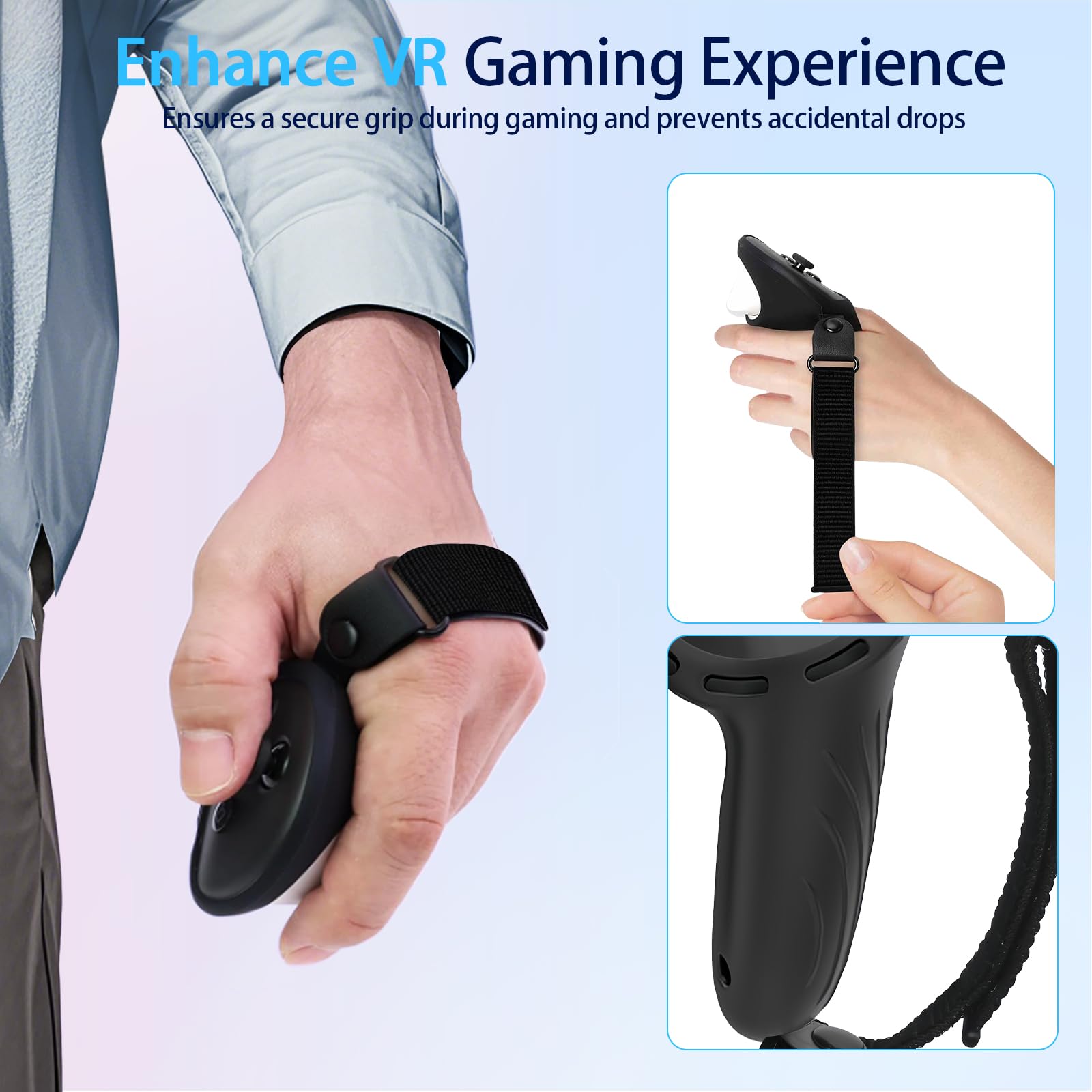 Set di cover in silicone 6 in 1 per accessori Meta Quest 3s, Juylay VR Cover protettiva Accessori per Oculus Quest 3S con interfaccia facciale, cover per guscio, copertura per presa del controller,