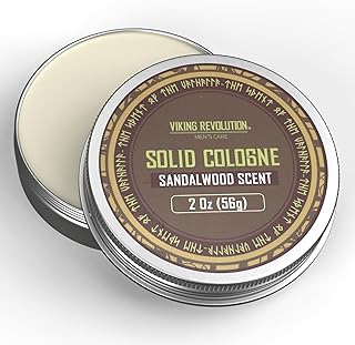 Viking Revolution Sandalwood Mens Solid Cologne Men 2 Oz - Men Solid Perfume with Sandalwood Cologne for Men - Balm Cologne for Mens Cologne Balm Travel Cologne Wax (1 pack, Sandalwood)