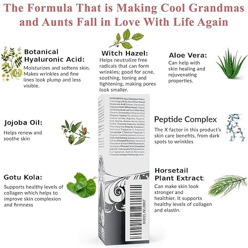 Miniatura 5 de Peptide Complex Serum & Collagen Support For Face - Suero natural y orgánico antienvejecimiento para la piel - Péptidos, ácido hialurónico,