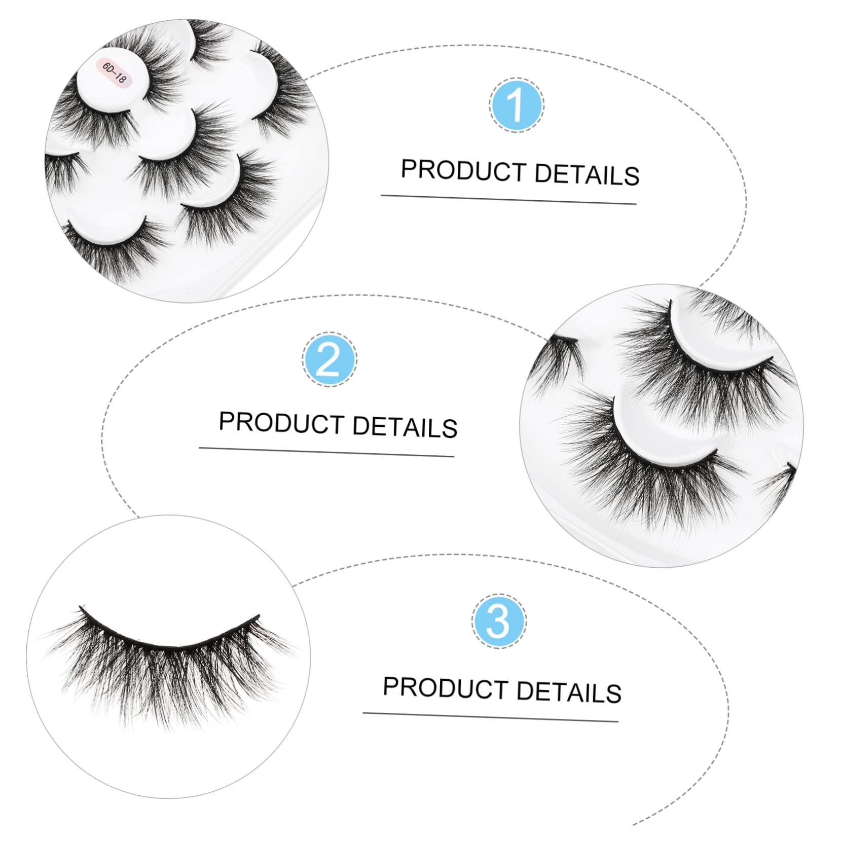 FRCOLOR Ciglia Finte Naturali e Voluminose Per Trucco Donna Per Uso Professionale e Personale Facilità Uso Look Elegante e Radioso
