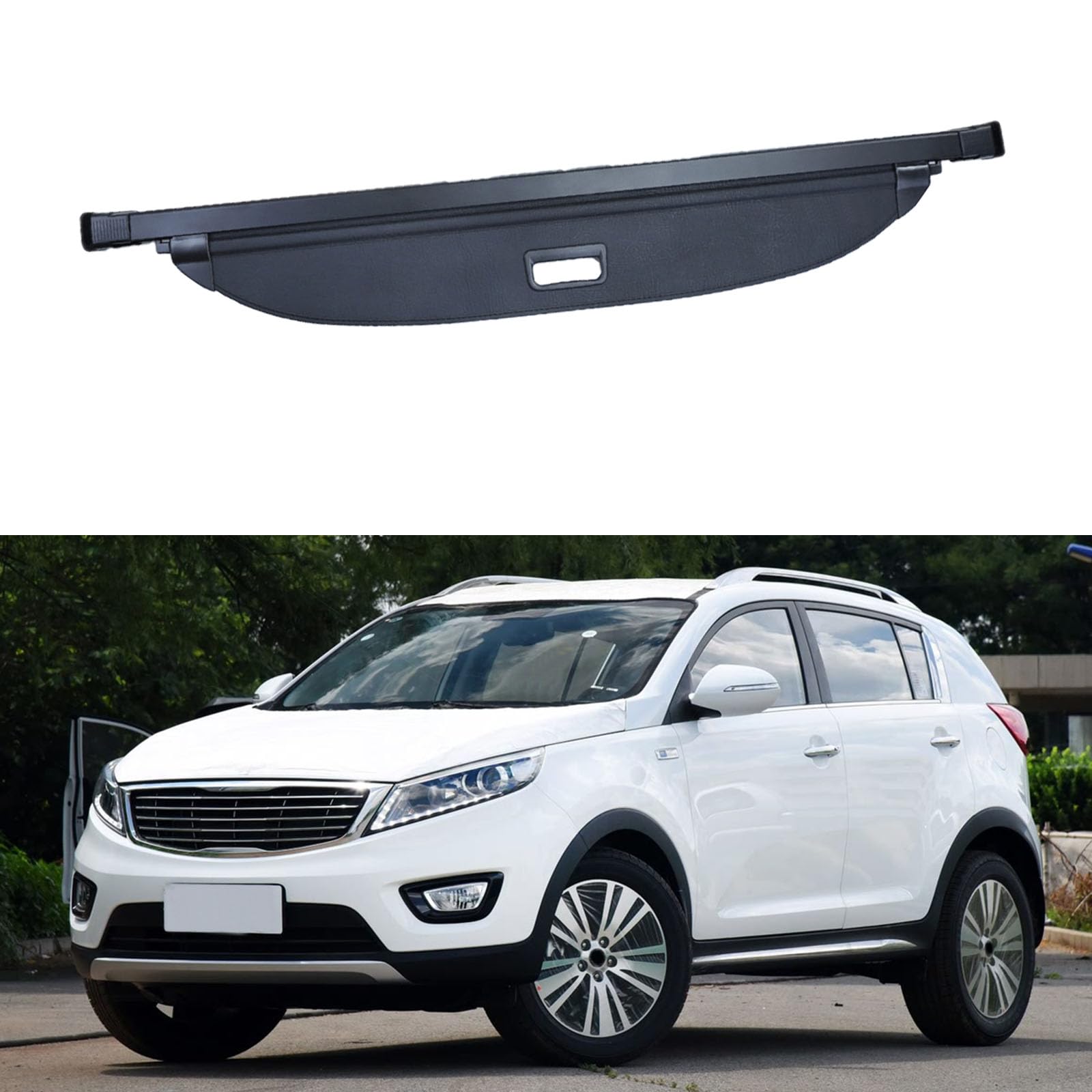 SXLGDW Car Retractable Rear Trunk Parcel Shelf,Compatible with KIA Sportage R 2010-2017,Car parts