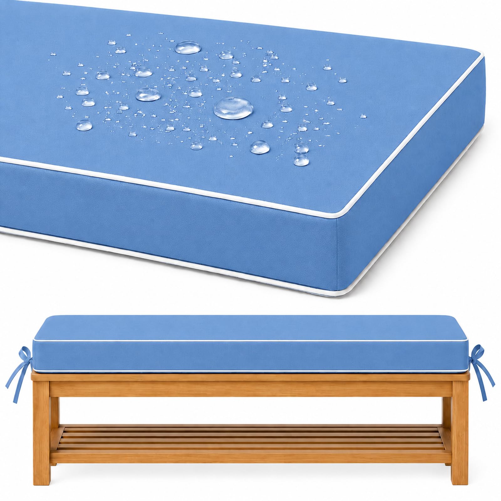 Waterproof Bench Pad - Cushions for Outdoor Furniture, Garden Seat Cushion