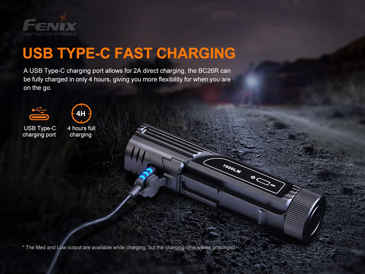 Fenix BC26R 21700 Lampe de vélo Rechargeable avec Batterie Haute capacité 5000 mAh Noir