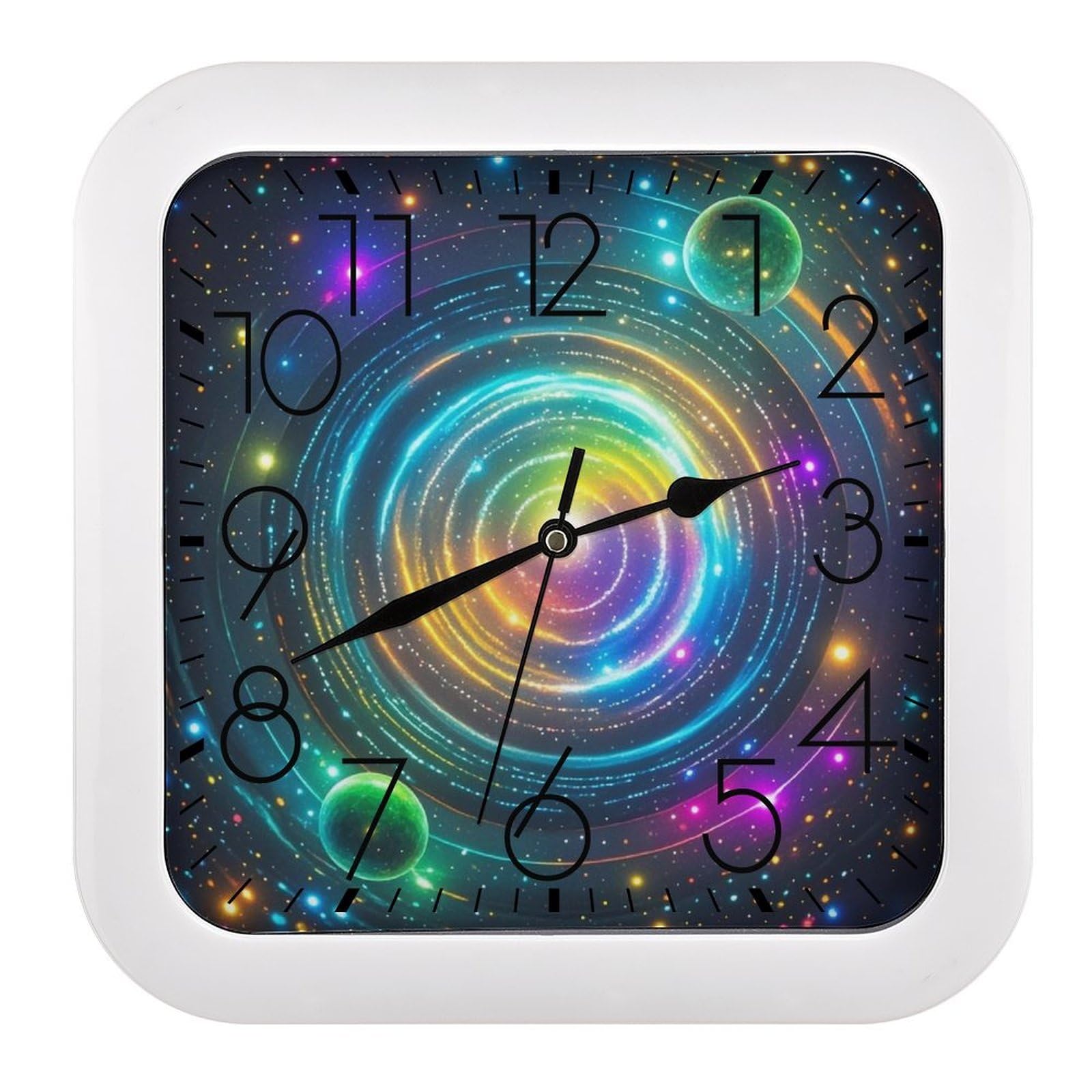 LZQPOEAS jpg Wall Clock Fashionable Versatile Silent Wall Clock Simple Elegant Non Ticking Analog Clocks Easy to Install Square Modern Clocks for Home Decoration