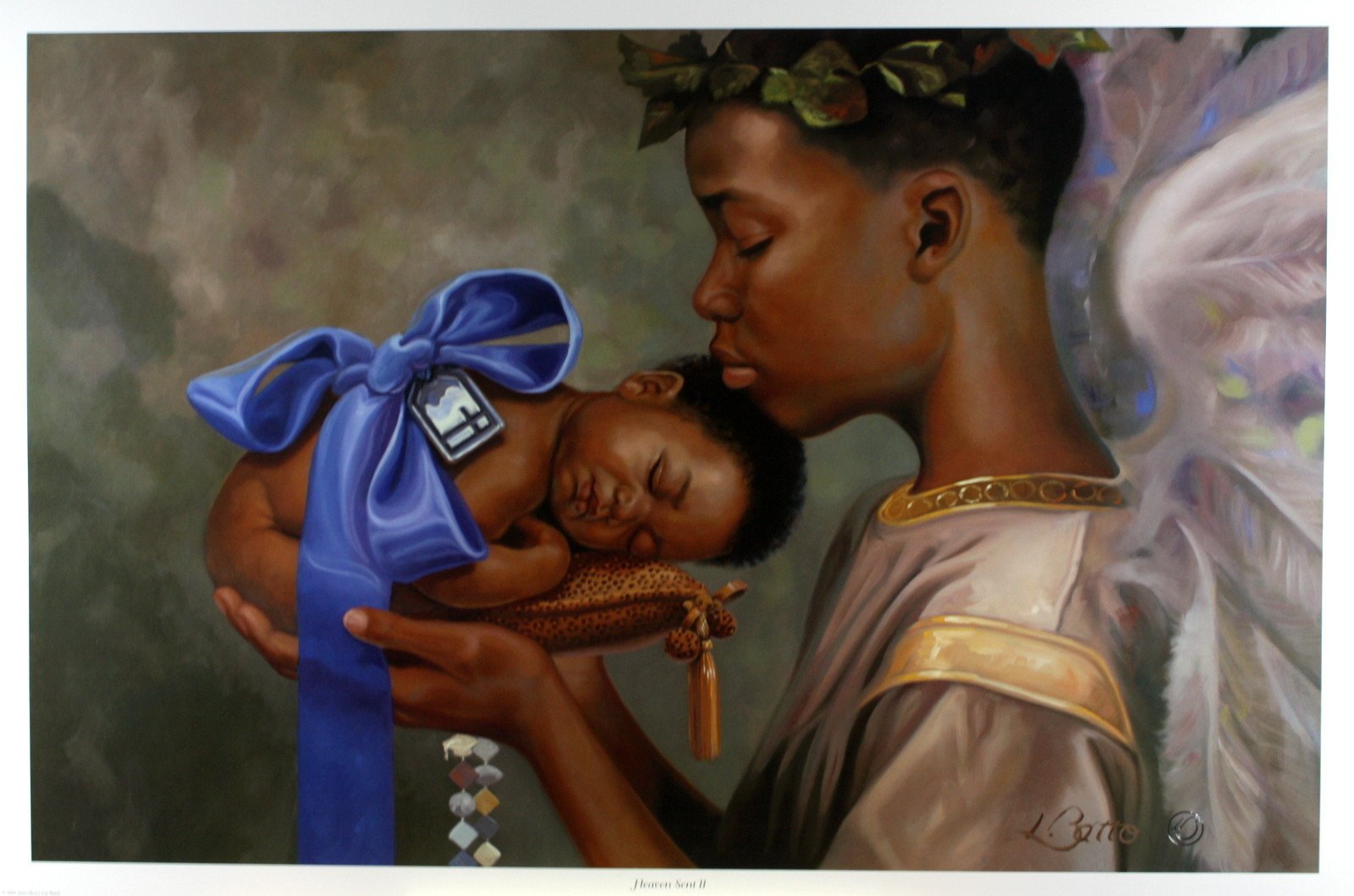 絵画 BLACK BOY Amazon.co.jp: Heaven Sent Boy by Henry Battle 24 x 36